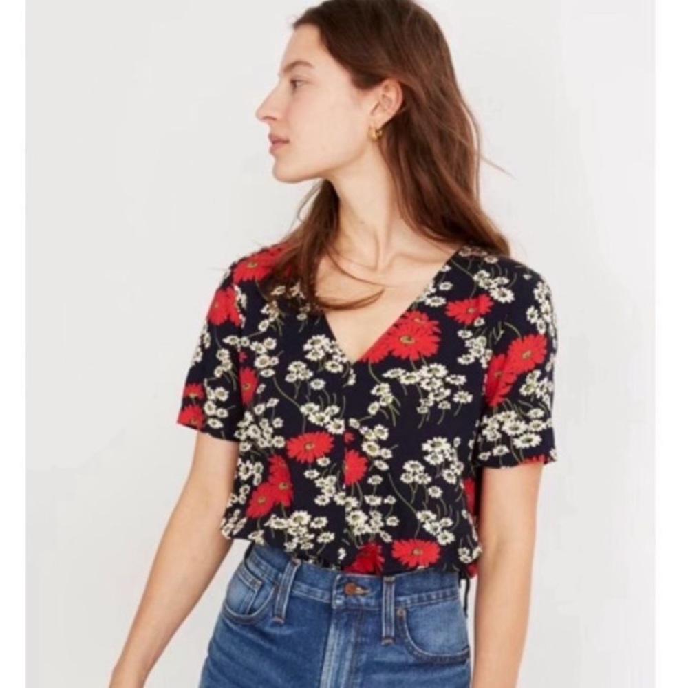 Madewell || Daisy Novel Tie Front Top